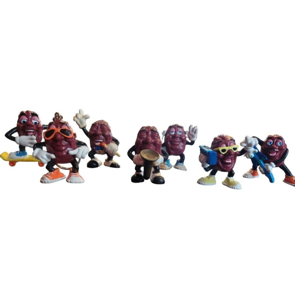 California Raisins 1980s Vintage Lot of 7 Toy Figures - Picture 2 of 7